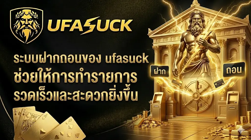 ระบบฝากถอนของ ufasuck ช่วยให้การทำรายการรวดเร็วและสะดวกยิ่งขึ้น